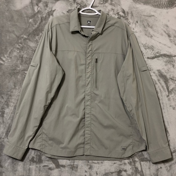 REI Long Sleeve Men Shirt Size XL Outdoors Hiking Adventure Stretch - Picture 1 of 12